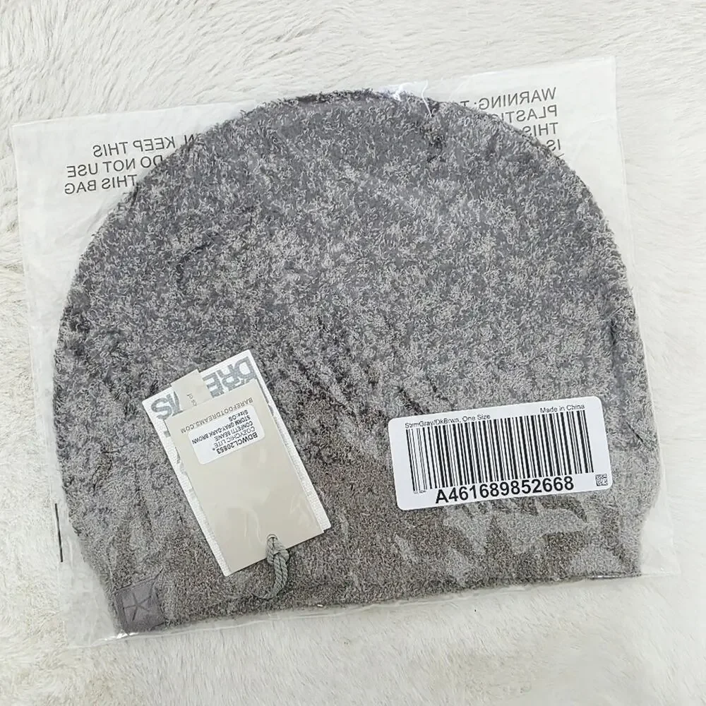 Barefoot Dreams CozyChic Lite Confetti Beanie Gray Brown Knit Slouchy NWT OS